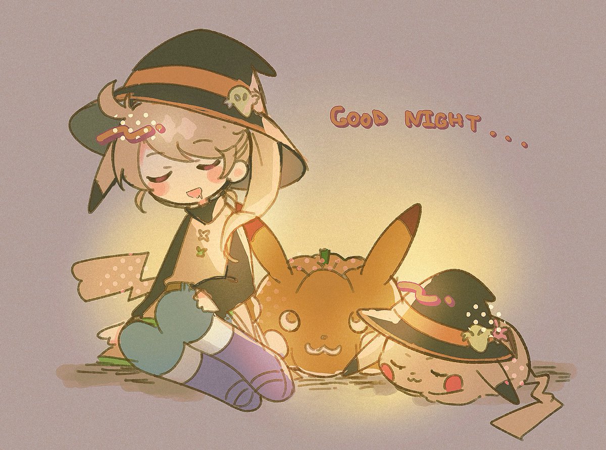 ピカチュウ「ハロウィンピカチュウに会うのが楽しみ」|ビコのイラスト