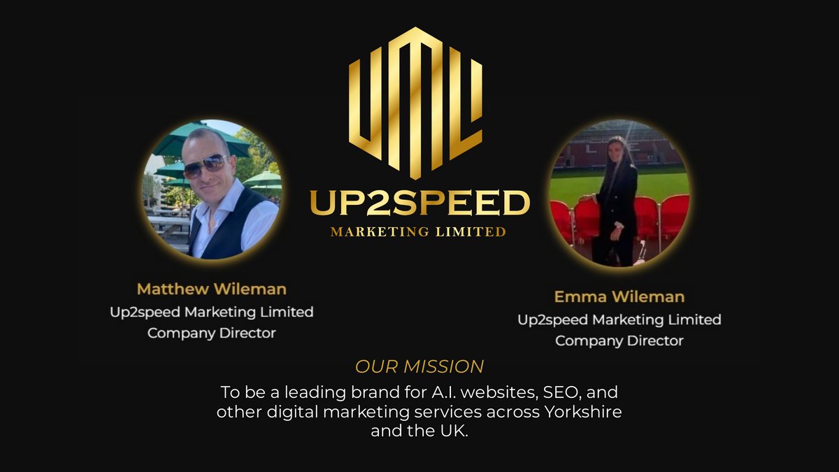 Up2speedUk's tweet image. A LITTLE ABOUT US... In 2017, We founded our digital marketing agency, becoming top Blam partners in the UK and worldwide. Matt also shares his entrepreneurial success at Blam network events.
🌐✉️📞rpb.li/LMq
#RotherhamBusiness #Up2Speed #AIWebsite #DigitalMaketing
