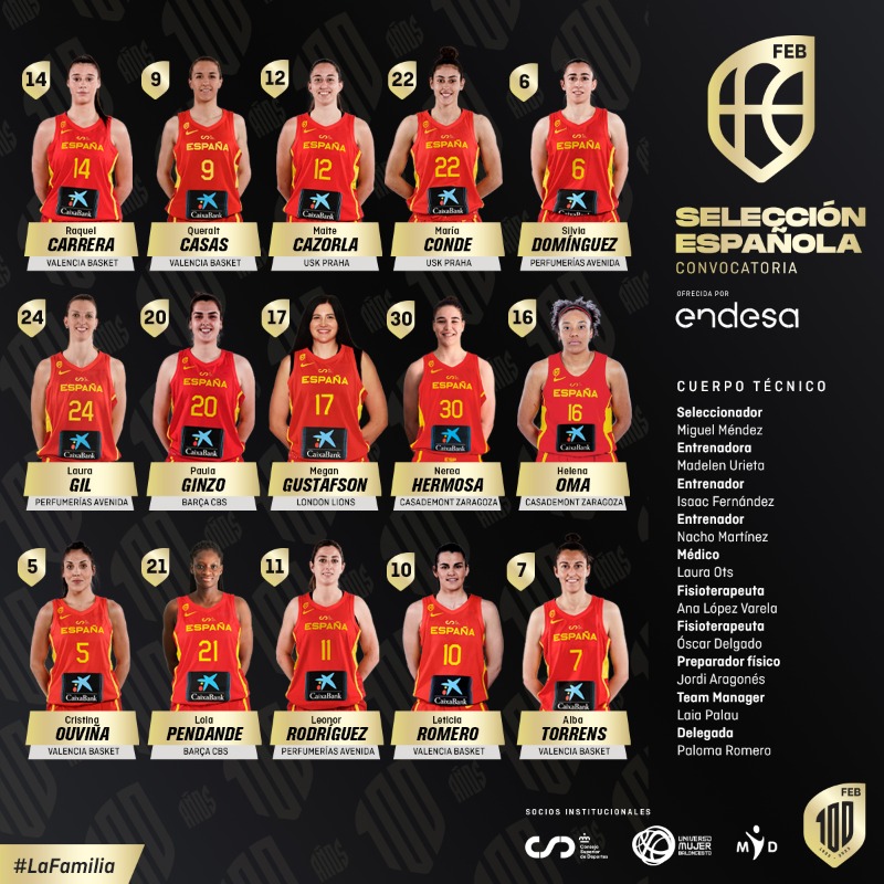 🚨 OFICIAL | La LISTA de #LaFamilia para preparar la primera Ventana de Clasificación para el <a href="/EuroBasketWomen/">FIBA Women's EuroBasket</a> 2️⃣0️⃣2️⃣5️⃣

📆 9 y 12 de noviembre

#SomosEquipo