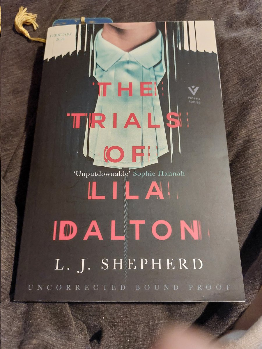 Finished reading #TheTrialsOfLilaDalton @LJShepherdwords 
Hugely intriguing concept, unique and compelling. A page turner with great characters and an unsettling feel. Clever! Coming February via @PushkinPress