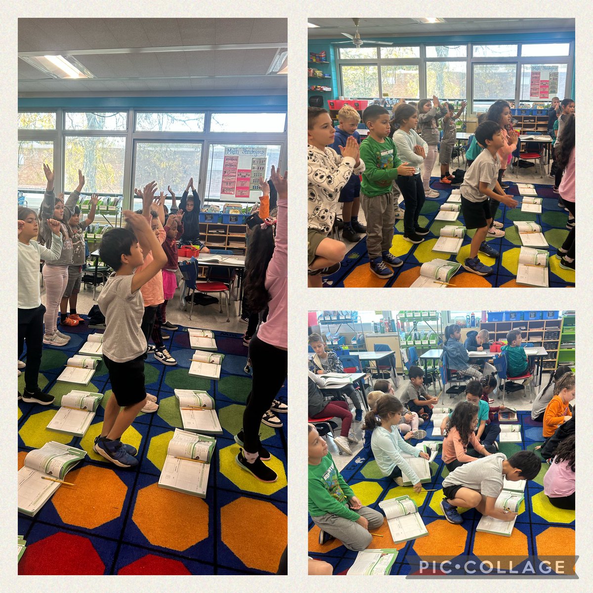 Focusing ourselves with a mindful minute and movement in Ms. Gallagher’s math class! #SEL ⁦<a href="/DrDtoscano/">Harley Avenue Primary School</a>⁩ ⁦<a href="/DrHoodASupElwd/">Sonia Hood</a>⁩