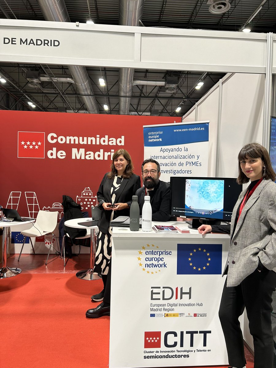 madrimasd's tweet photo. Ya estamos en @MadridTechShow ‼️

👉🏻Pásate por nuestro stand y conoce nuestros programas de apoyo a la internacionalización, digitalización y sostenibilidad de las pymes madrileñas

Nuestro equipo de @een_madrid estará encantado de asesorarte 😊 https://t.co/EY68ahMSET