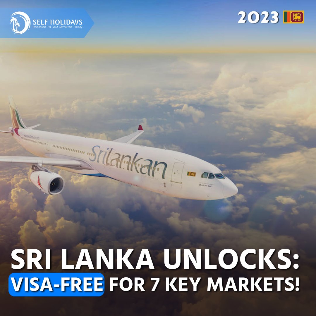selfholidays's tweet photo. In a bid to boost tourism and revive its economy, Sri Lanka's Cabinet of Ministers has granted visa-free entry to travelers from seven major tourist-generating countries, including India, China, Russia, Malaysia, Japan, Indonesia, and Thailand. https://t.co/CmX58J6g0f