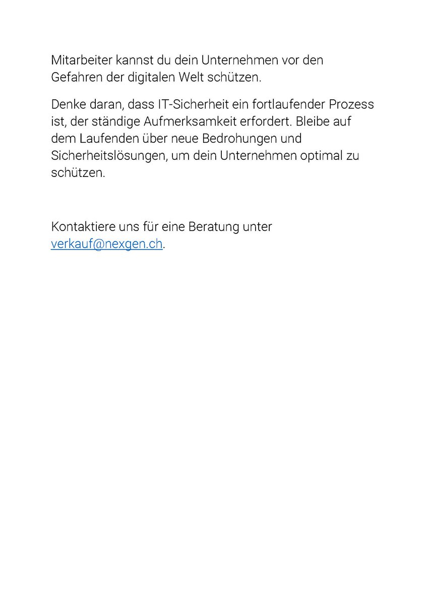 NexgenAG's tweet photo. Die Anzahl von #Cyberkriminalität steigt kontinuierlich. Wir zeigen dir anhand dem Leitfaden, wie du dein #KMU davor schützen kannst. Benötigst du eine unverbindliche Beratung? Wir helfen. Mit 25 Jahren #IT-#Retail-Erfahrung sind wir #Experten auf unserem Gebiet. Kontaktiere uns https://t.co/MTSHbOQRMO