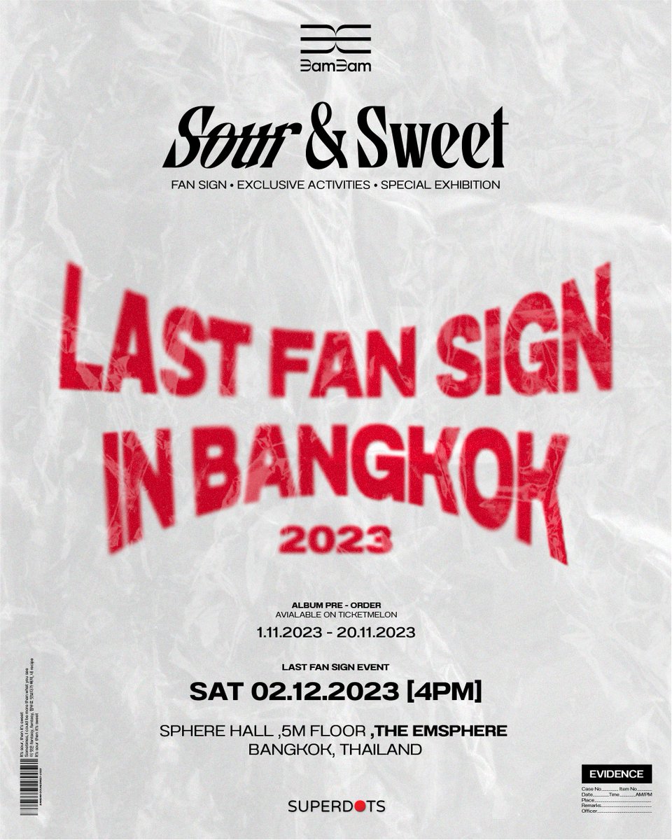 BamBam Last Fan Sign in Bangkok 2023 tweet media