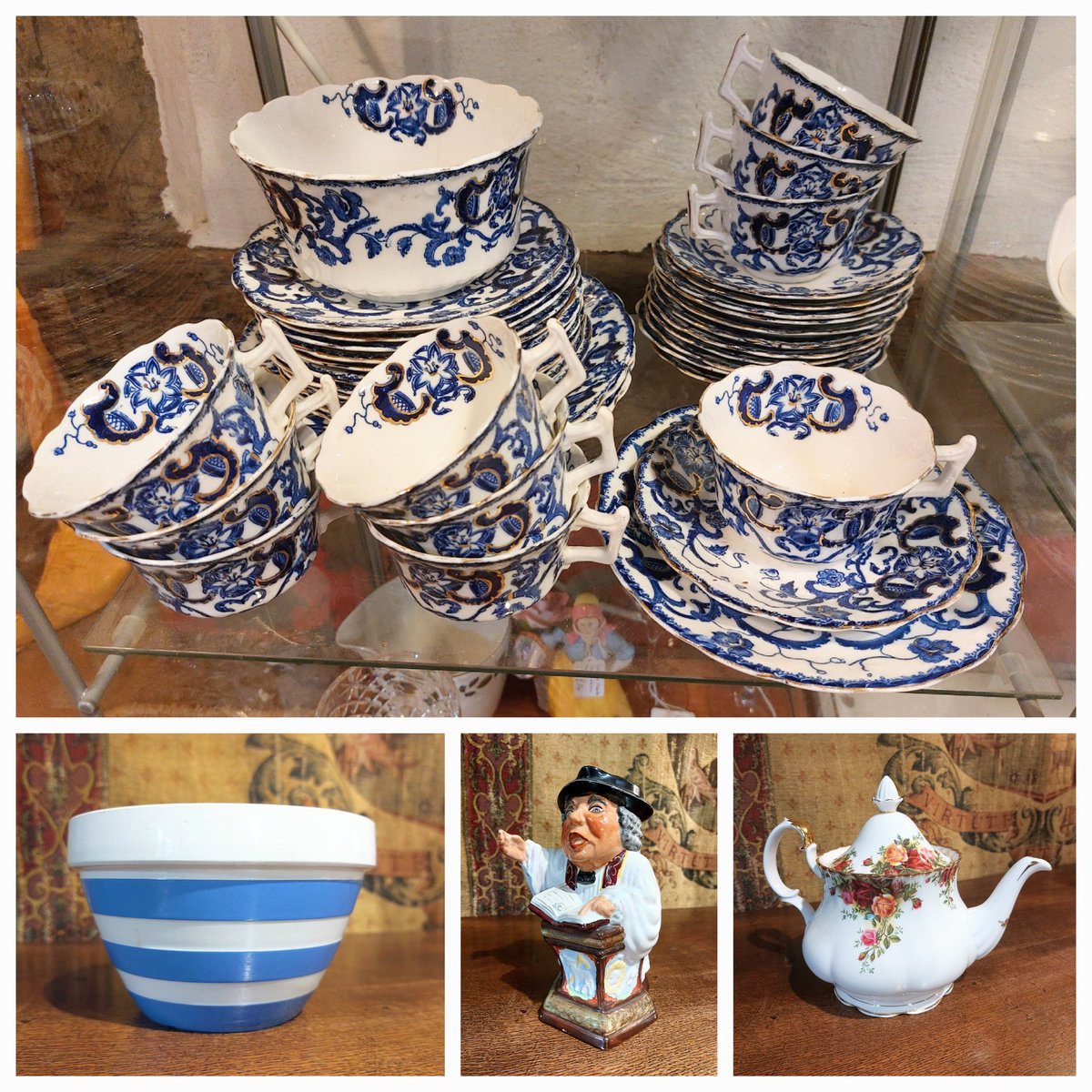 #bustofapollo #Apollobust #cornishwarebowl #characterjug #trios #cupsandsaucers #judismithantiques #eversleybarnantiques