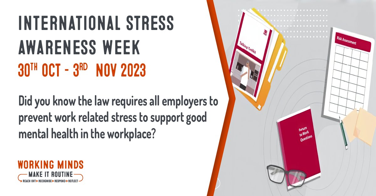 It's International Stress Awareness Week. Employers must assess workplace stress and act to remove or reduce it. Learn more about risk assessments and get an HSE template here: 👉 hse.gov.uk/simple-health-… #workright #workingminds #stress #ISAW #InternationalStressAwarenessWeek