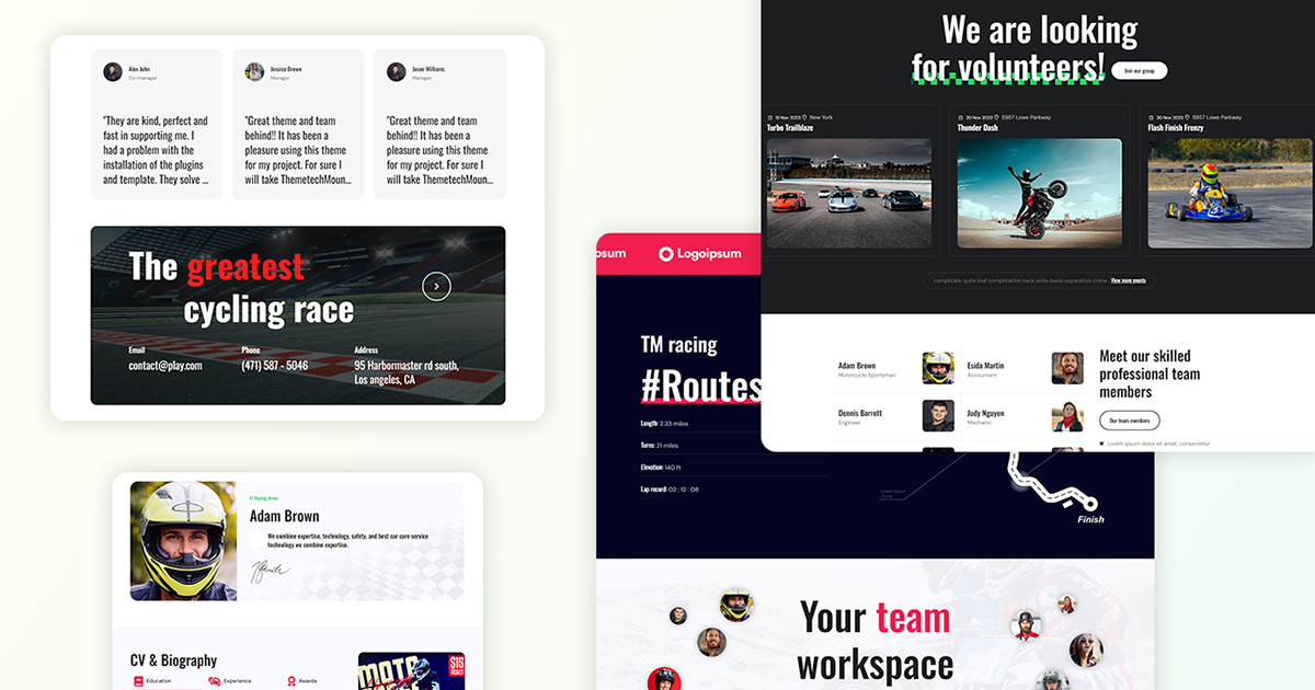 Updated with Unique category, in SPORTS 🏎️
Raccer, Race & Sports Events WordPress Theme 
All kinds of sports events websites
👇
1.envato.market/R5mYx2

#uiuxdesign #webdesign #racecar #RacingClub #raceevent #motorcycles #Marathon #raceday #racehorses #wordpress #wordpresswebsite