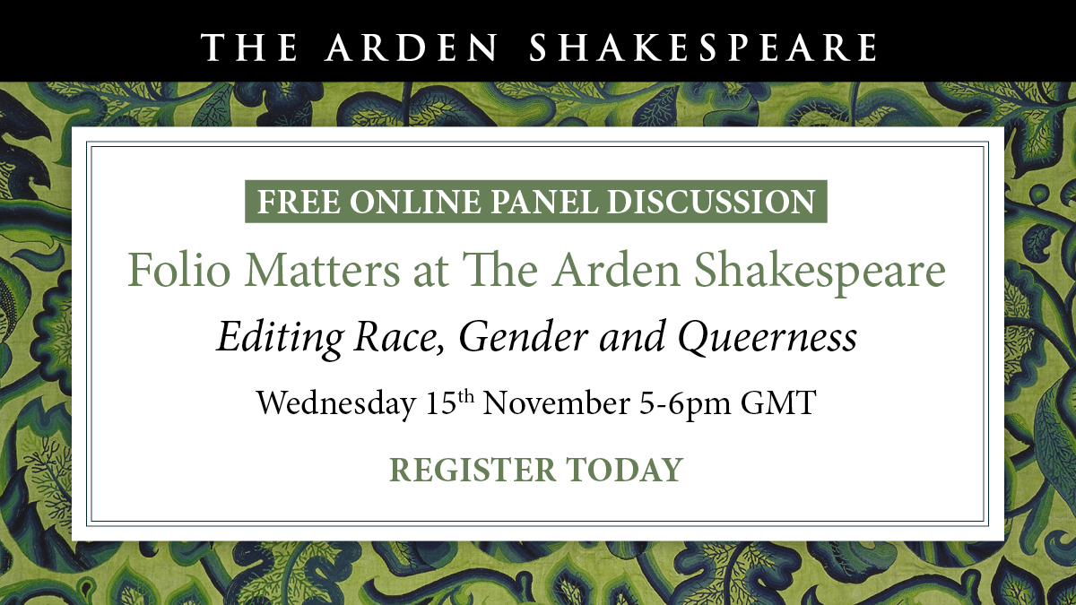 Have you registered for our event? Speakers Peter Holland, Tiffany Stern, @pakhimie, @UrvashiChakrav, @jennpark & @robert_stagg will explore the complex, exciting challenges of editing Shakespeare's texts today. 📅 15 Nov @ 5-6pm UTC 💻 online 🎟️ free bit.ly/45NPZuy