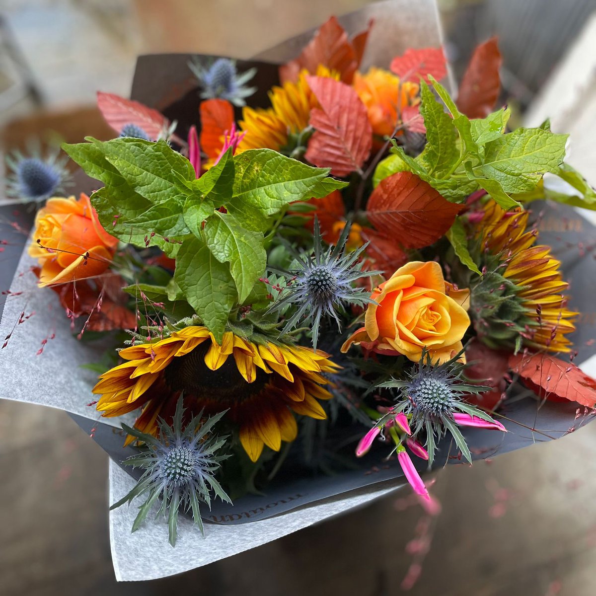 All the tones of autumn in one beautiful bouquet! 
#MoutanFlowers #AutumnCollection #HandtiedBouquets #AutumnBouquets  #HampshireFlorist #SurreyFlorist #Odiham #Farnham #HartleyWintney