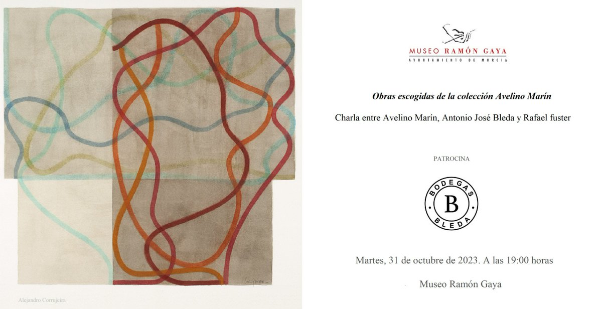 DIÁLOGOS DE #ARTE Y #VINO🎨🍷

Este martes, víspera de Todos los Santos, estaremos en el #Museo Ramón Gaya junto a su director, Rafael Fuster, y con Avelino Marín, propietario de una de las colecciones de arte privadas más importantes de la Región de #Murcia.

¡Os esperamos!