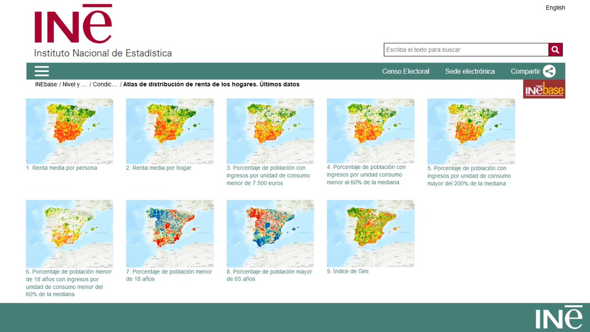 es_INE's tweet image. Hoy el @es_INE ha publicado los resultados de la Estadística  Atlas de Distribución de Renta de los Hogares 2021 #ADRH

Proporciona indicadores de nivel y distribución de #renta por persona y hogar, junto con indicadores de tipo demográfico
👇
ine.es/dyngs/INEbase/… #INE