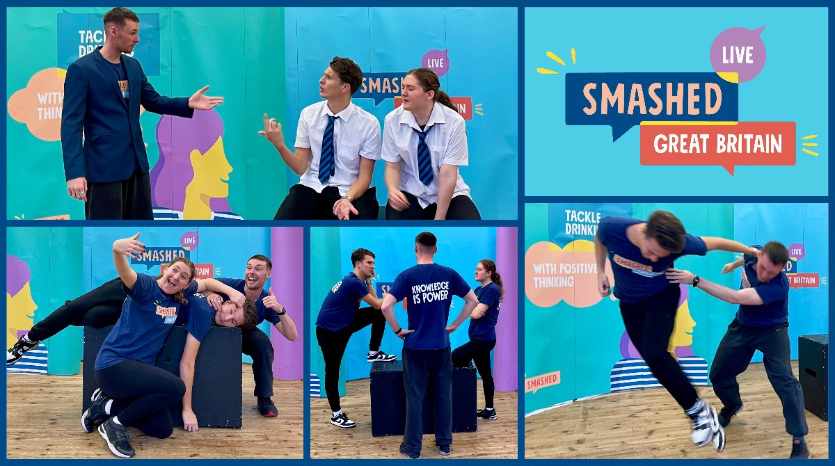 Best of luck to our fabulous team who will be delivering #SmashedLive experience to students in Manchester, Cardiff and North Wales, tacking underage drinking with positive thinking 💜#smashedglobal #underagedrinking