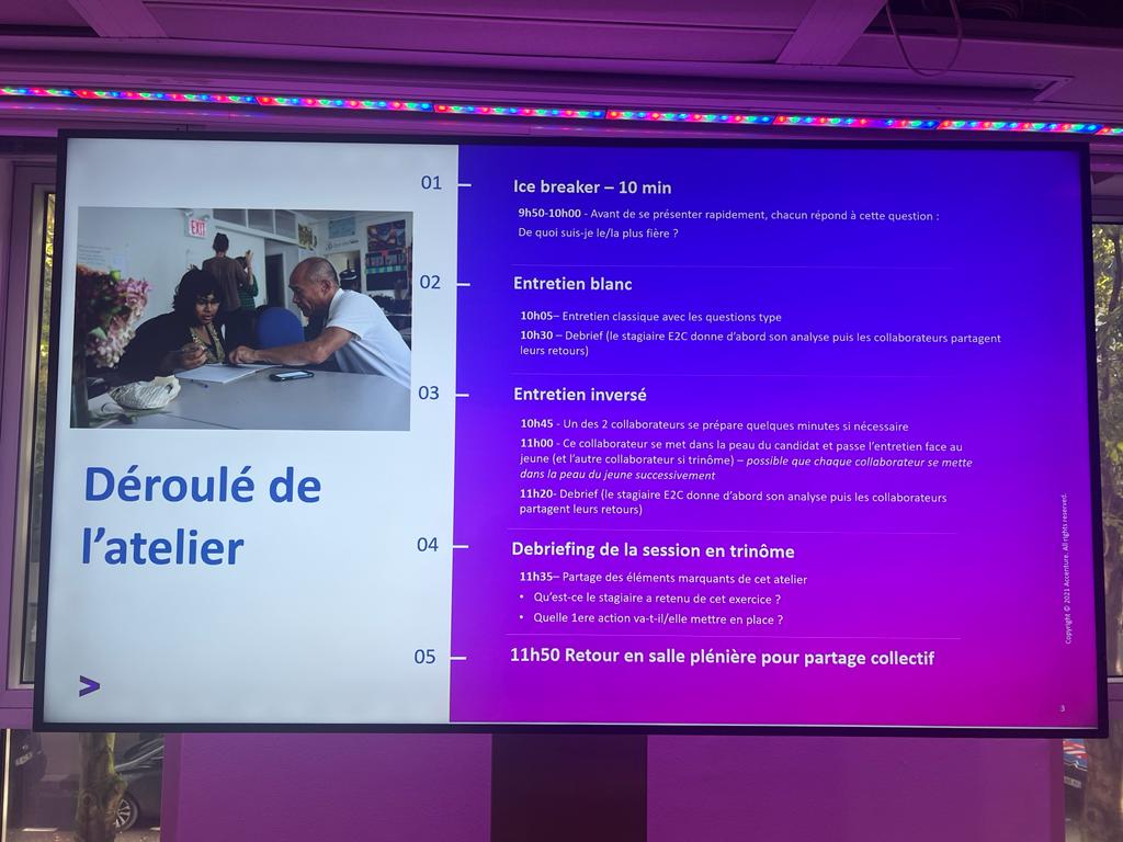 E2C77's tweet photo. 📌Nos jeunes @E2C77 #Chelles et #Montereau ont participé au #JobCoaching
✅Rencontre et échanges avec les collaborateurs d'@AccentureFrance au travers d’entretiens classiques et inversés
✅Une expérience bénéfique
✅Beaucoup de sourires qui témoignent d'un réel plaisir partagé😊 https://t.co/0Fyk1xTQMl