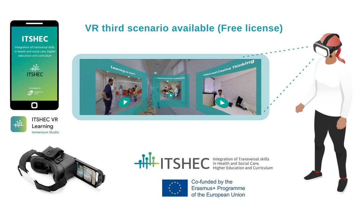 ITSHEC 🌍#VirtualReality third scenario available! #Creative and #CriticalThinking #VR learning experience has been added to ITSHEC VR Learning App.

👉bit.ly/49e2nag

#TransversalSkills #ErasmusPlus @Metropolia @UPFBarcelona @HrUnist #Esimar @ImmersiumStudio