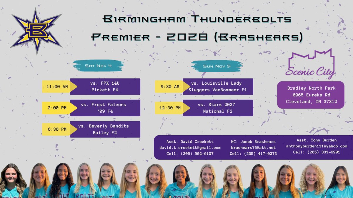 All aboard for the Chattanooga Choo Choo 🚂🚂 

It’s ⏰ for the girls to pack their 🛍️s and ➡️ to Chattanooga, TN next weekend for a few days of 🥎 at the Scenic City Showcase presented by <a href="/ConnectSports_/">Connect Sports</a> 

#BoltsBoom
#TrainedByRock