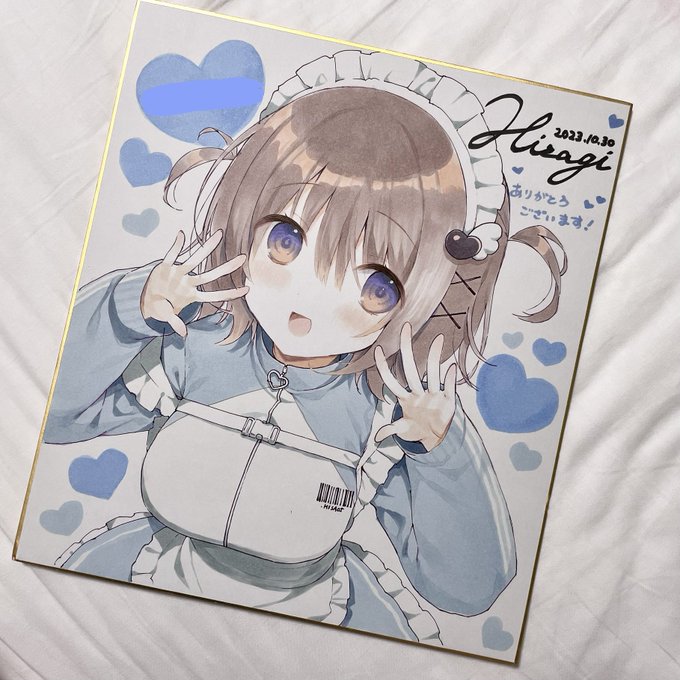 『萌王夏祭り2023』の当選色紙も描きました! ご応募して下さった方、ありがとうございました!☁ 