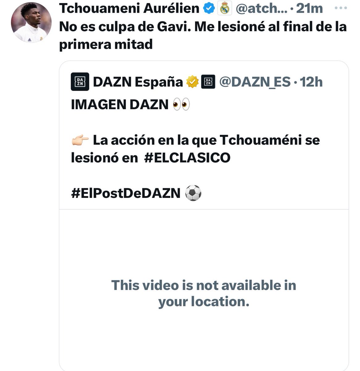 Adlaye00's tweet photo. @Egzon_kb Mdr c’est toi tchouameni https://t.co/cov0VsKBNX
