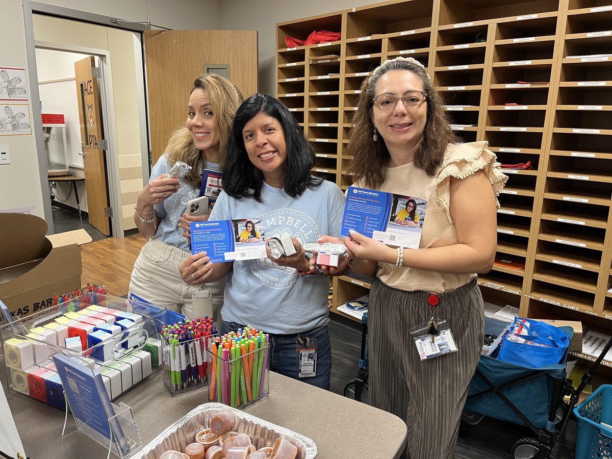 A big thank you to Lamonda from ⁦<a href="/GCEFCU/">Gulf Coast Educators Federal Credit Union</a>⁩ for bringing yummy ⁦<a href="/rudysbarbeque/">Rudy's Country Store and Bar-B-Q</a>⁩ breakfast tacos and other treats to ⁦⁦@campbellcubs⁩ 💙💚