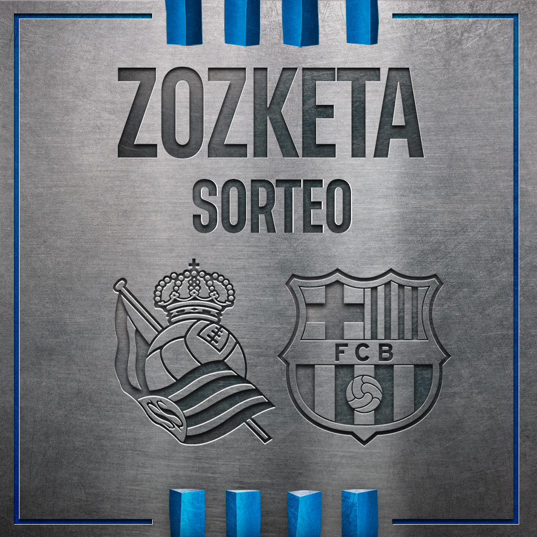 RealSociedad's tweet photo. 💥 SORTEO 💥

¡Sorteamos DOS ENTRADAS para el partido ante el FC Barcelona (4 de noviembre, 21:00) entre todos los que hagáis RT a este tuit!

#RealSociedadBarça | #WeareReal