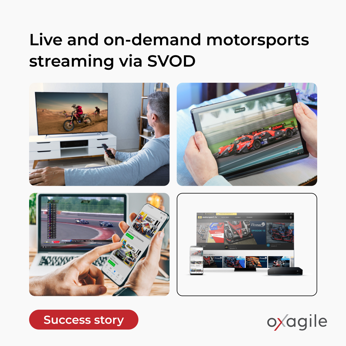 Oxagile's tweet image. Do you want to learn about how we created an SVOD model that reaches thousands of viewers across multiple platforms? Read the case study here 👉 rb.gy/41zpb

#VideoStreaming #SoftwareDevelopment #StreamingSolutions