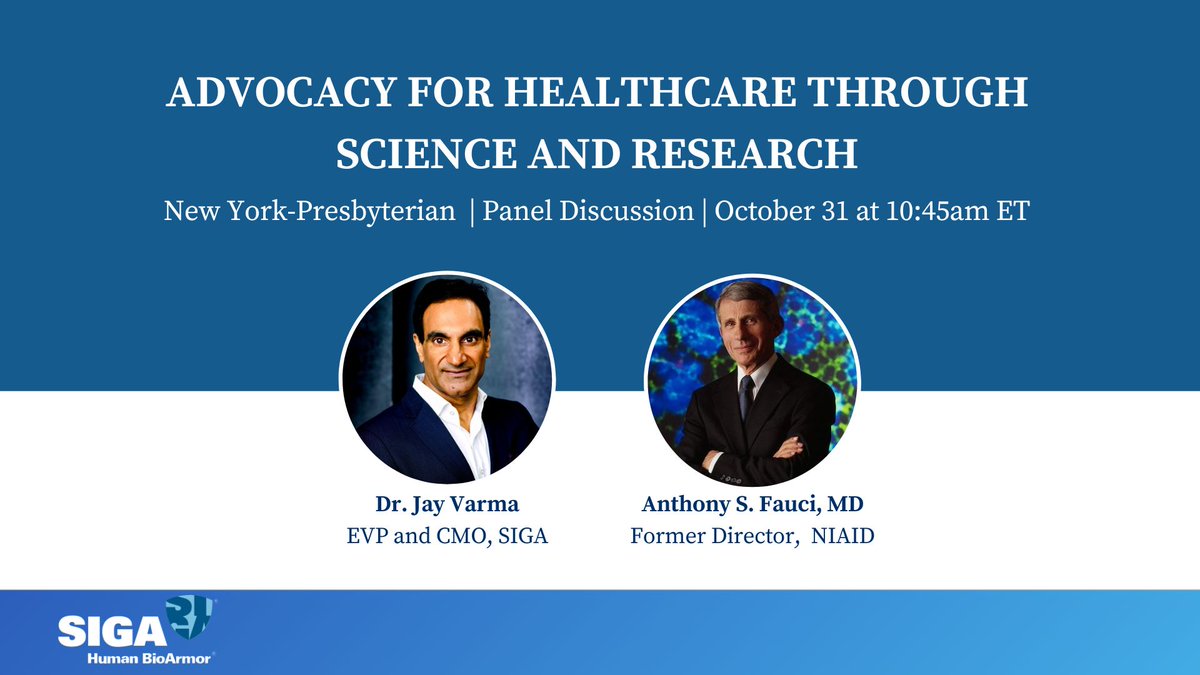 Tomorrow at 10:45am ET, our EVP and CMO @DrJayVarma will join Former @NIAIDNews Director Anthony Fauci, MD, and the CEO of @nyphospital Steve Corwin, MD, for a panel discussion during New York-Presbyterian’s professional development retreat to discuss health leadership.