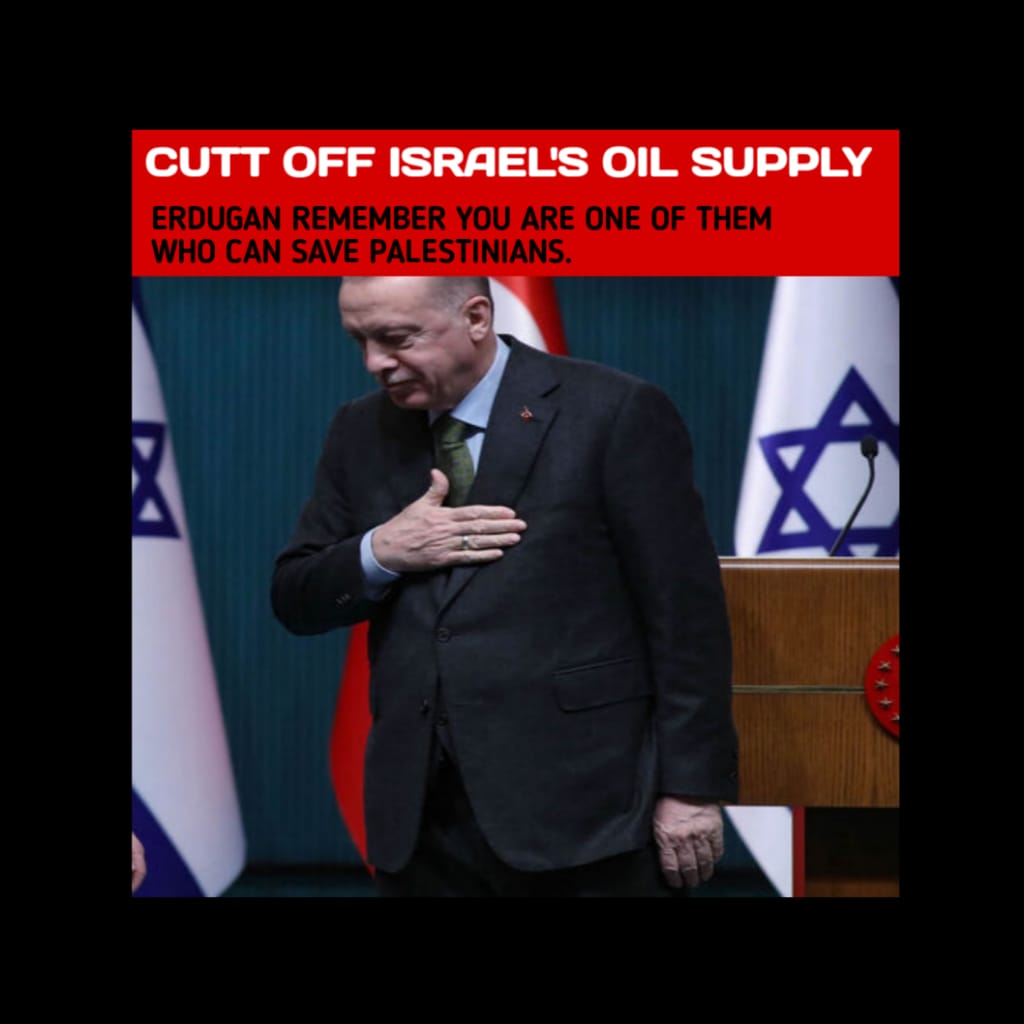 No oil for terrorism
#NoOilForIsreal
@RTErdoğan