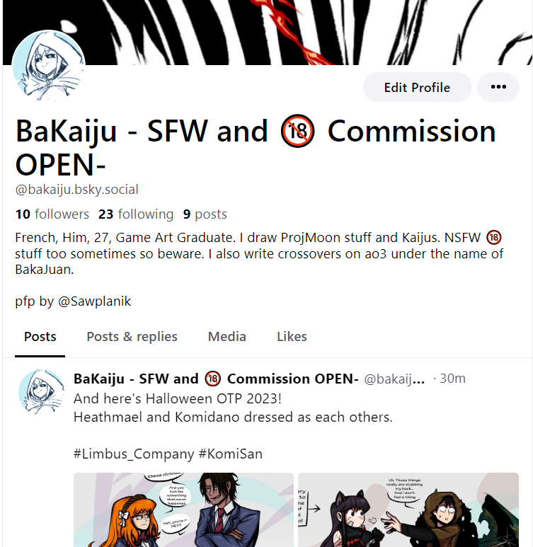 Oh yeah, I have a bluesky now.