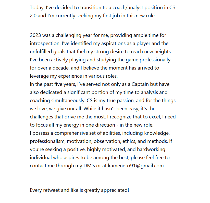 Transitioning to a coach/analyst  role !