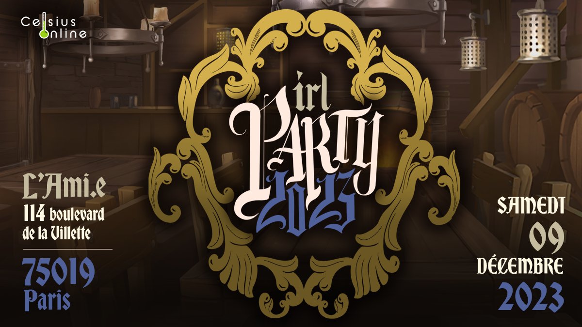 🌡️ #SAVETHEDATE 🎆
<a href="/CelsiusOnline/">Celsius Online</a>'s 19-year anniversary will take place on Saturday, December 9, 2023, from 8 PM to 2 AM.
📍L'Ami.e, 114, Boulevard de la Villette, 75019 Paris 🇫🇷
All the practical details related to purchasing tickets will be disclosed soon! 😉