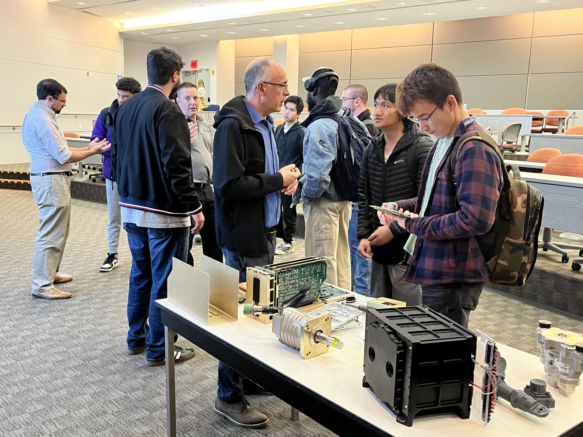 UBengineering's tweet photo. A warm #UBuffalo thanks to Moog for their Engineering Technical Expertsβ Tech Talk seminar last week with #UBMAE students! Moog is a global aerospace and engineering company partnered with UB researchers & talented students to develop cutting-edge material components! #UBSEAS π https://t.co/Xpm0rzd38g