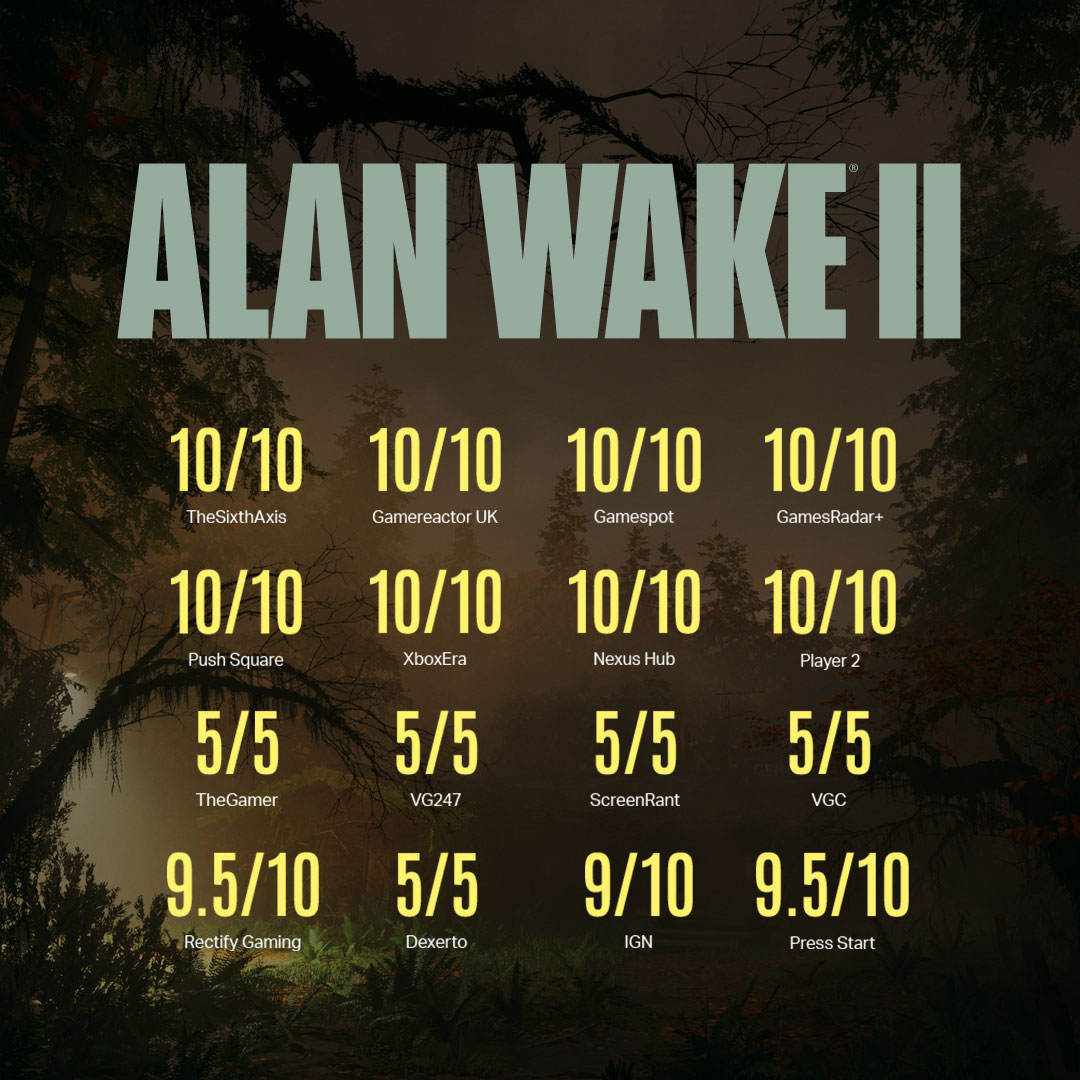 Alan Wake 2 on X: An update from the Alan Wake 2 team: we're