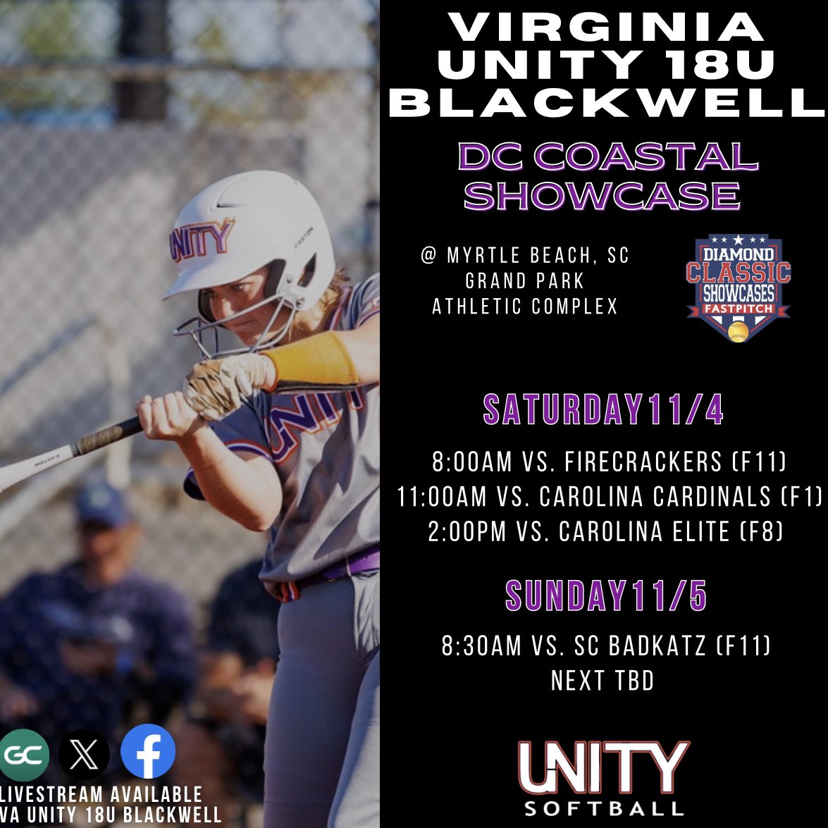 Prepping for our farthest trip this fall! Check us out down in Myrtle Beach. See us in action or tune in on Game Change. I have 6 uncommitted players that could be assets to your squad 💪🏾💜🧡  <a href="/UnityBlackwell/">Unity Blackwell 16/18U</a>