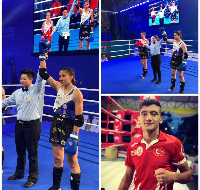🥊Dünya Dövüş Oyunları'nda muaythai branşında altın madalya kazanarak bayrağımızı göndere çektiren milli sporcumuz Kübra Kocakuş ile gümüş madalya elde eden sporcularımız Bediha Taçyıldız ve Sercan Koç'u tebrik ediyorum.👏🏻🇹🇷