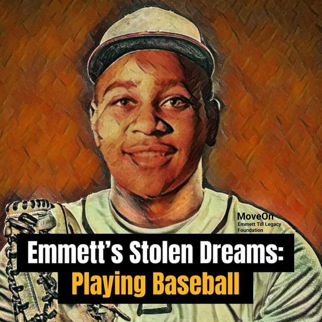 Did you know that #EmmettTill loved to play baseball, and wanted to be a professional baseball player? He never got the opportunity to fulfill his hopes and dreams. He should be alive today with us. Read more about #EmmettTill's life and story here emmetttilllegacyfoundation.com/emmetts-story/