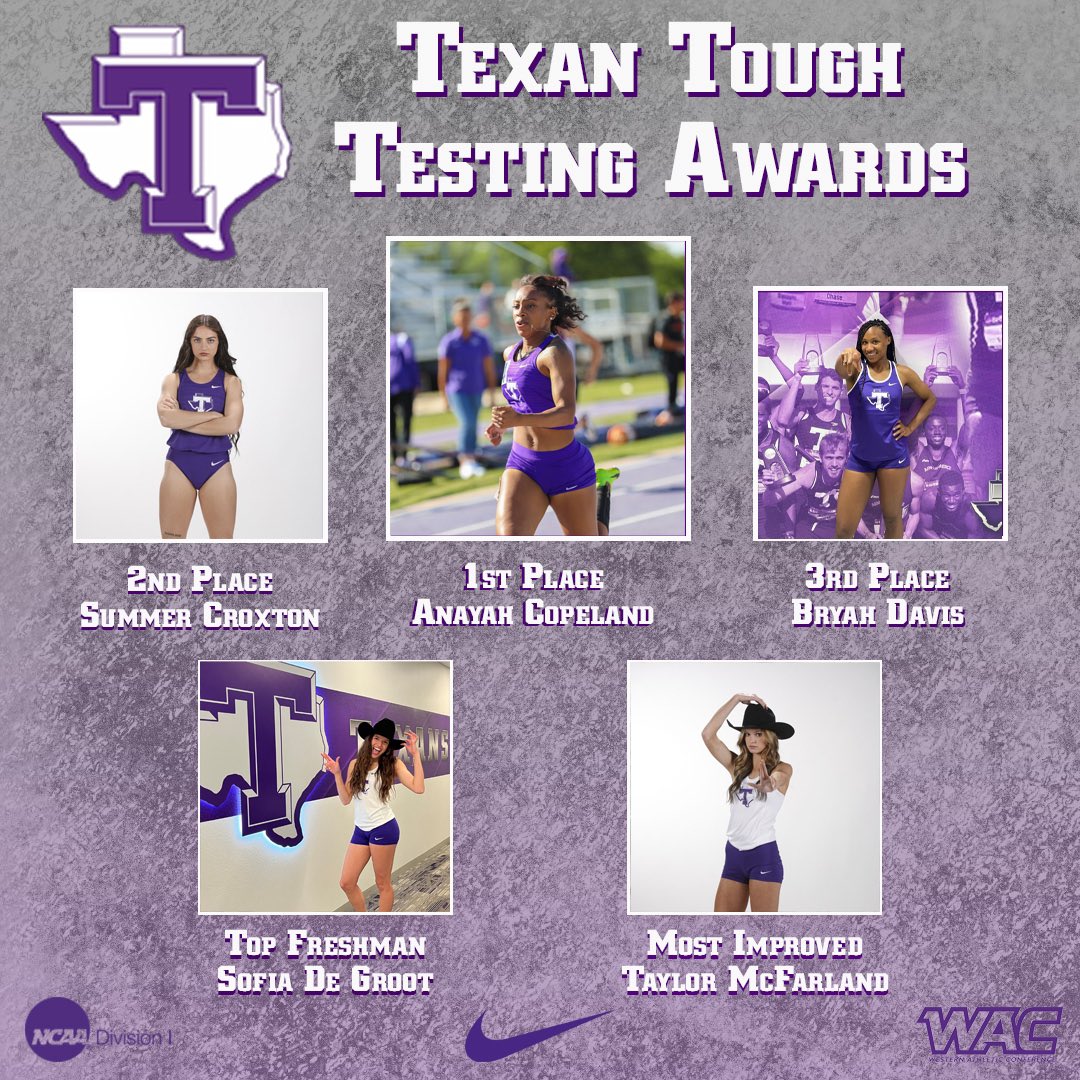 Last round of testing done and with all the amazing performances added up here are your Texan Tough testing award winners!!