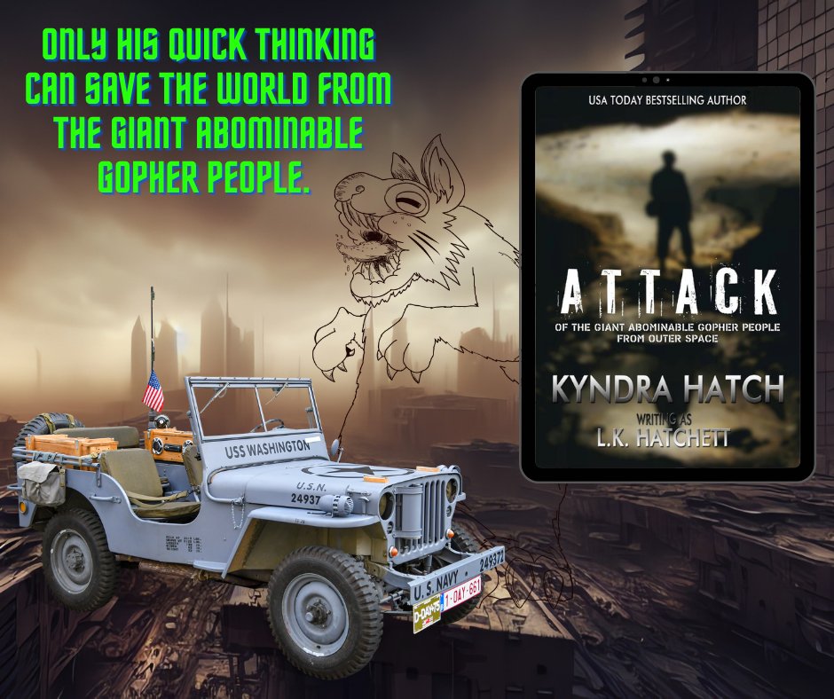 Only his quick thinking can save the world from the Giant Abominable Gopher people who have invaded the planet. amazon.com/dp/B0BZC6NV72/ #alieninvasion #darkhumor #scifibooks #scifishort