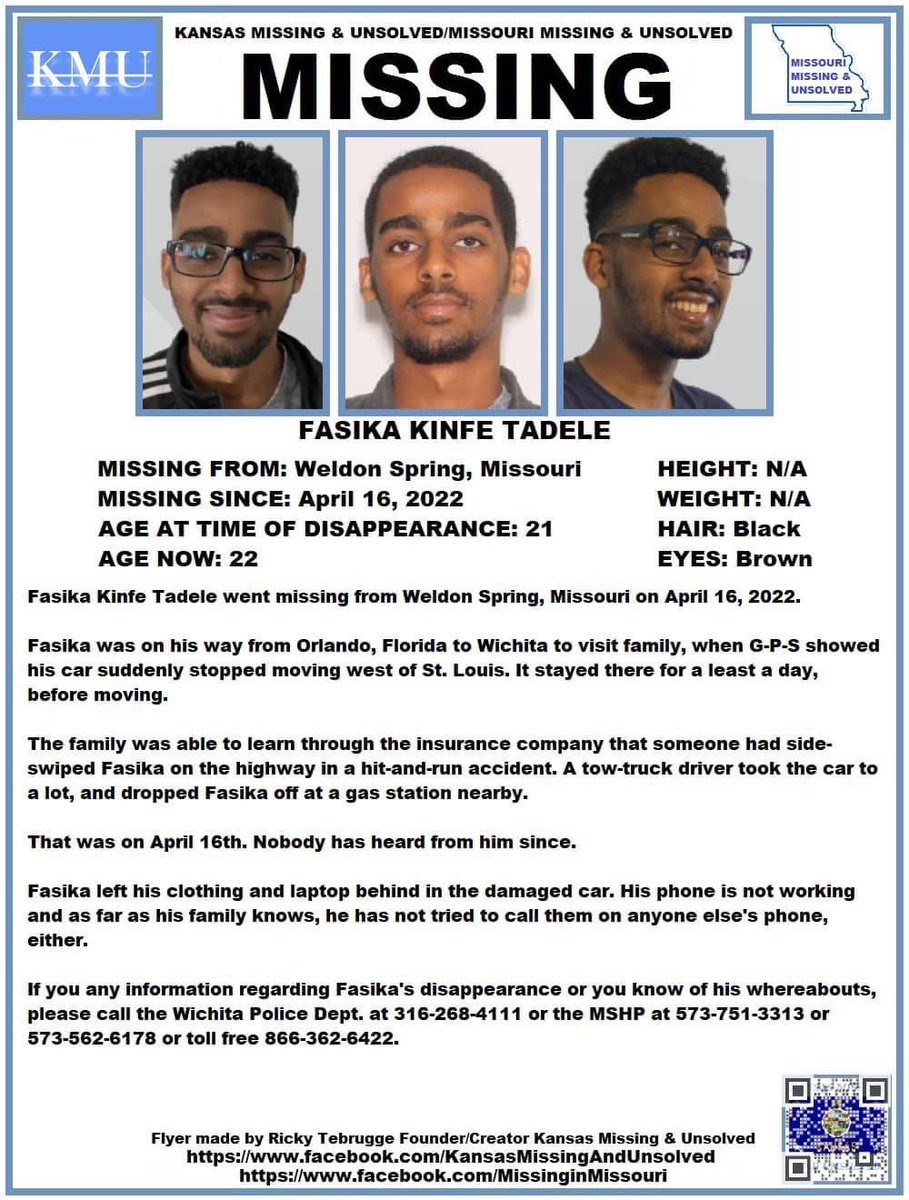 #MissingMonday #MissingFasikaTadele #MissingMissouri #MissingPerson