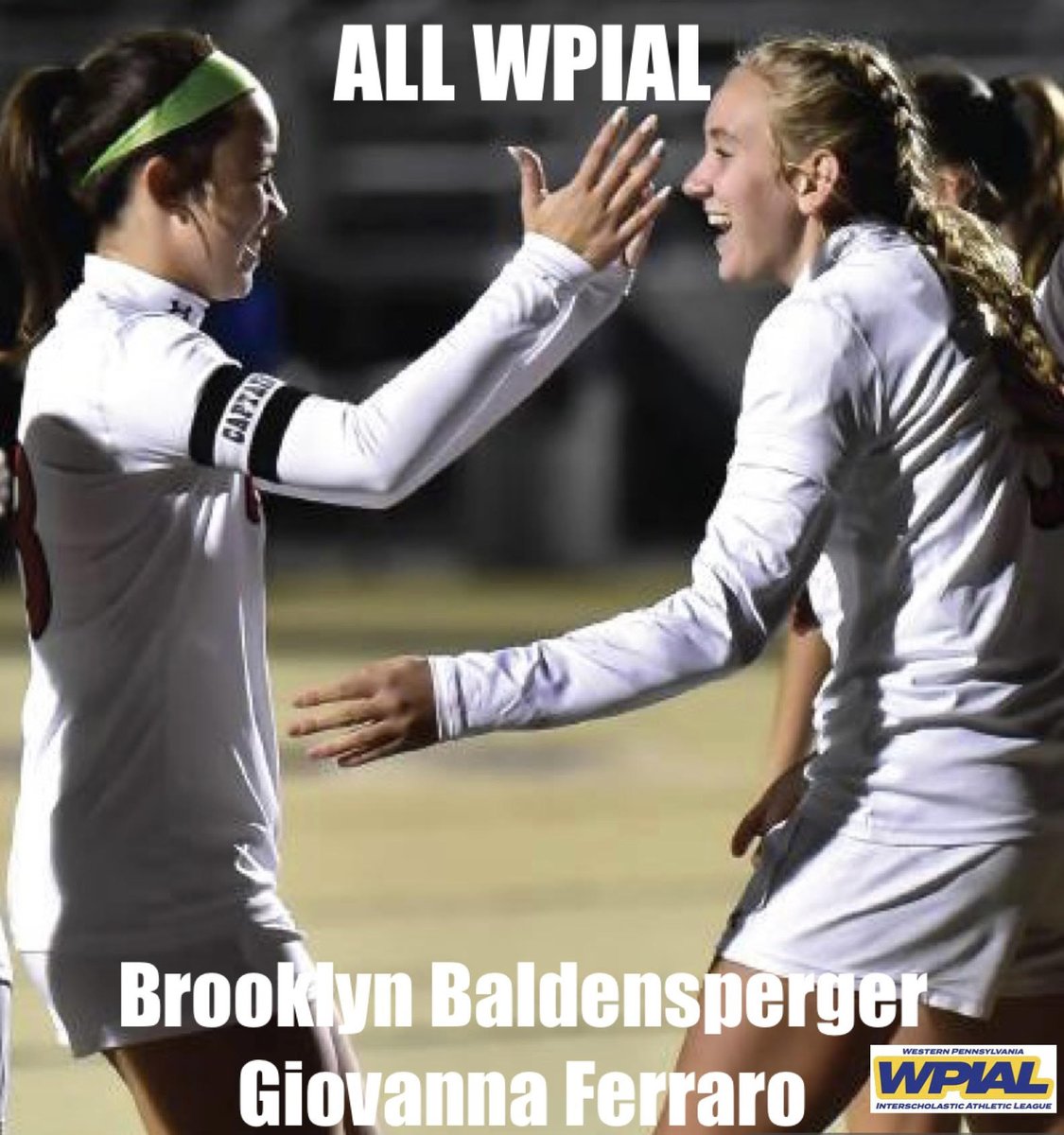 ⚽️Good news from WPIAL this morning...
🎊Congratulations to Brooklyn Baldensperger and Giovanna Ferraro for being selected to the 3A All WPIAL team 👏👏
Way to go, girls!! 🙌

<a href="/giovanna4r0/">Giovanna Ferraro</a> 
<a href="/EFWarriors/">Elizabeth Forward HS</a> 
<a href="/warrior_ef/">EF Warrior Athletics</a> 
@JNegronMVI 
<a href="/MVI_sports/">MVI Sports</a>