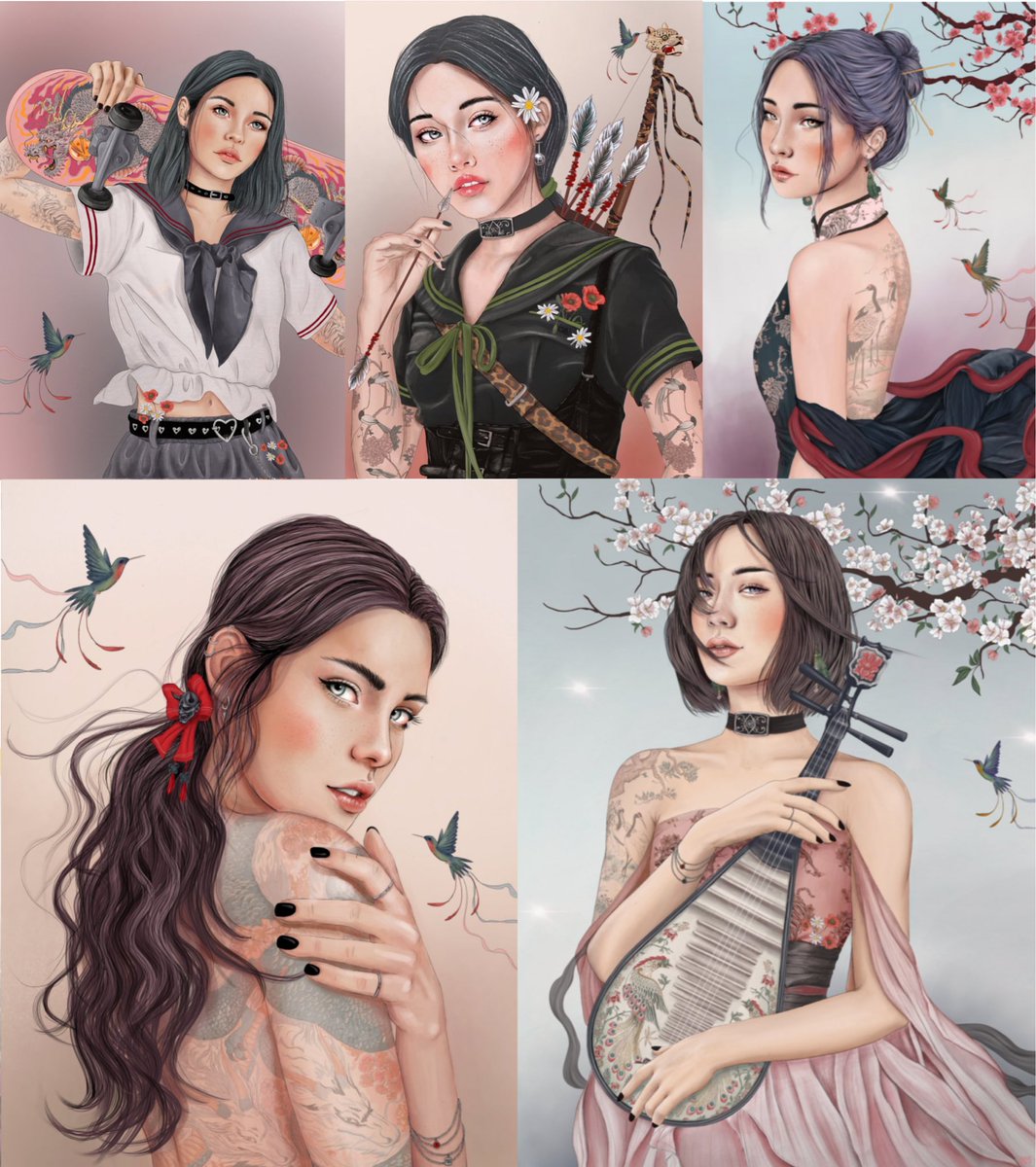 Hi! I’m Ana 👋 I digitally paint strong and vulnerable at the same time females, using delicate lines and soft colours ✍️ 🌹hope my art brings you much joy 🤍