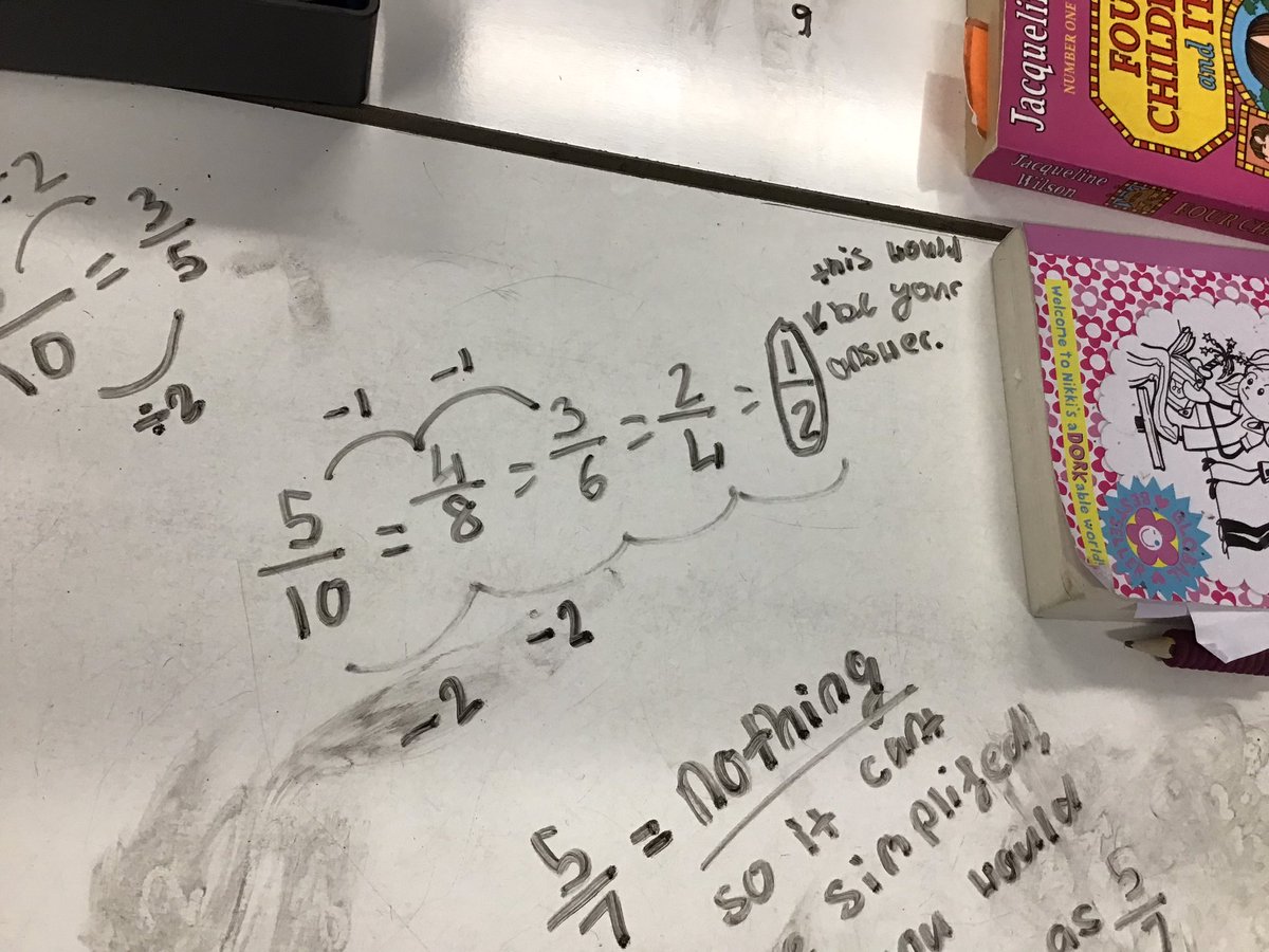 BcpsYear6's tweet photo. This morning we have been finding equivalents to simplify  fractions #BartonClough #wearebrightfutures https://t.co/NJutEsZG5y