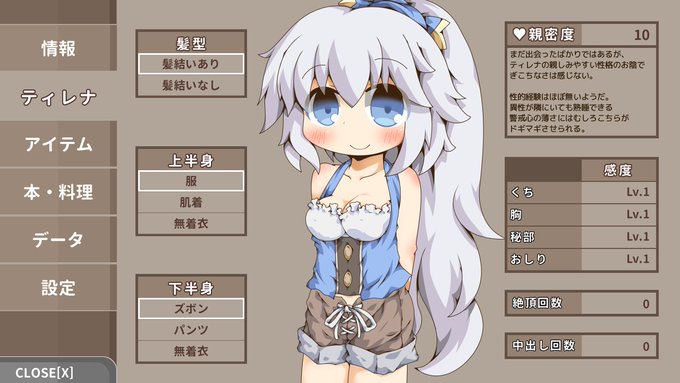 ステータス画面みたいなやつ、絵はせんしてぶじゃないけど、一部文言がせんしてぶなので伏せて。