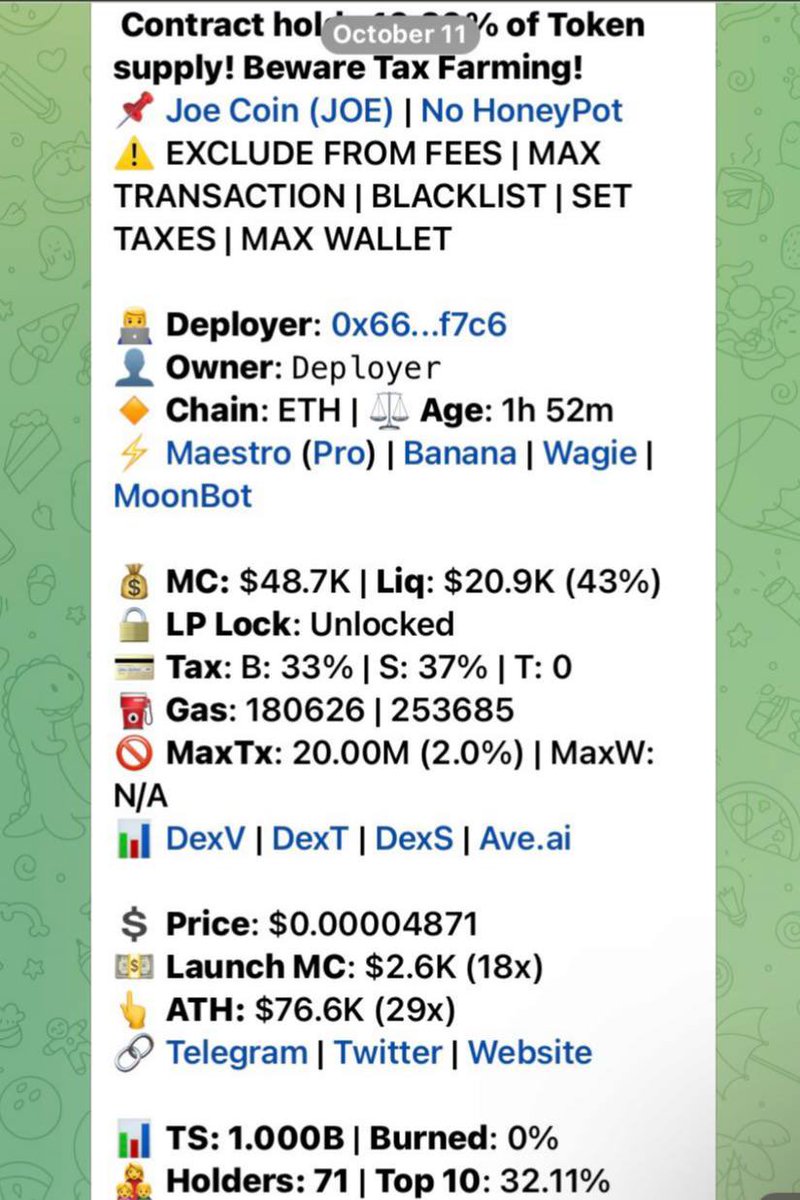 Appsncoders's tweet photo. $joe $48.7k to $25m mc (51300%) (513x) @PhoenixAI_Bot 
#eth #btc #memecoin 
$bcat $hay $spx $cal https://t.co/97zA0ecBlZ