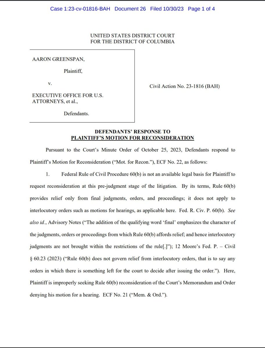 DavidHundeyin's tweet photo. In October 2022, Aaron Greenspan and I commenced an FOIA request process regarding Bola Tinubu's extensive criminal records with US law enforcement.

Over the next several months, we worked diligently and in silence as the case made its way through the FOIA rejection appeal and subsequent court process.

I had every opportunity to let the world know about the case and our work on it, but I have always understood that the one superpower I have as an independent investigative journalist is the ability to move in silence and carefully manage information. The extent to which nobody knows how much I know is the extent to which my work has power.

In May, someone decided to do a search of cases involving Tinubu's name on PACER, the public @uscourts database. They came across our lawsuit, which was still in its adolescence at the time, and decided to publish it. I checked Twitter one afternoon and lo and behold - the details of this lawsuit, which I had been quietly funding out of my personal PayPal account splashed all over Twitter in the name of journalism.

From that moment, Tinubu's people were effectively given advance notice to pull out all the legal, political and diplomatic tricks in their arsenal. This was the exact reason why I did not publicise the case when we started working on it, but PACER is a public database and the inability of other people to keep their mouths shut is not under my control.

After having initially stated unambiguously that it would comply with our FOIA clearly titled "Bola Ahmed Tinubu and K.O. Tinubu," after we filed the lawsuit, the FBI today has walked back on its position and now claims that it will only release documents not directly mentioning Bola Tinubu.

Of course it is impossible to prove what manner and extent of political interference and lobbying has taken place here, but what I do know is that we never had these problems until Nigerian journalists who were not involved in the case, and who made no effort to investigate Tinubu's background until they saw an opportunity for cheap gloryhunting, involved themselves and destroyed the one advantage we had - stealth.

My 1 year+ of hard work and financial commitment has just gone to waste because some people's need for loud headlines was more important than anything else.

Thank you and goodnight. Una try.