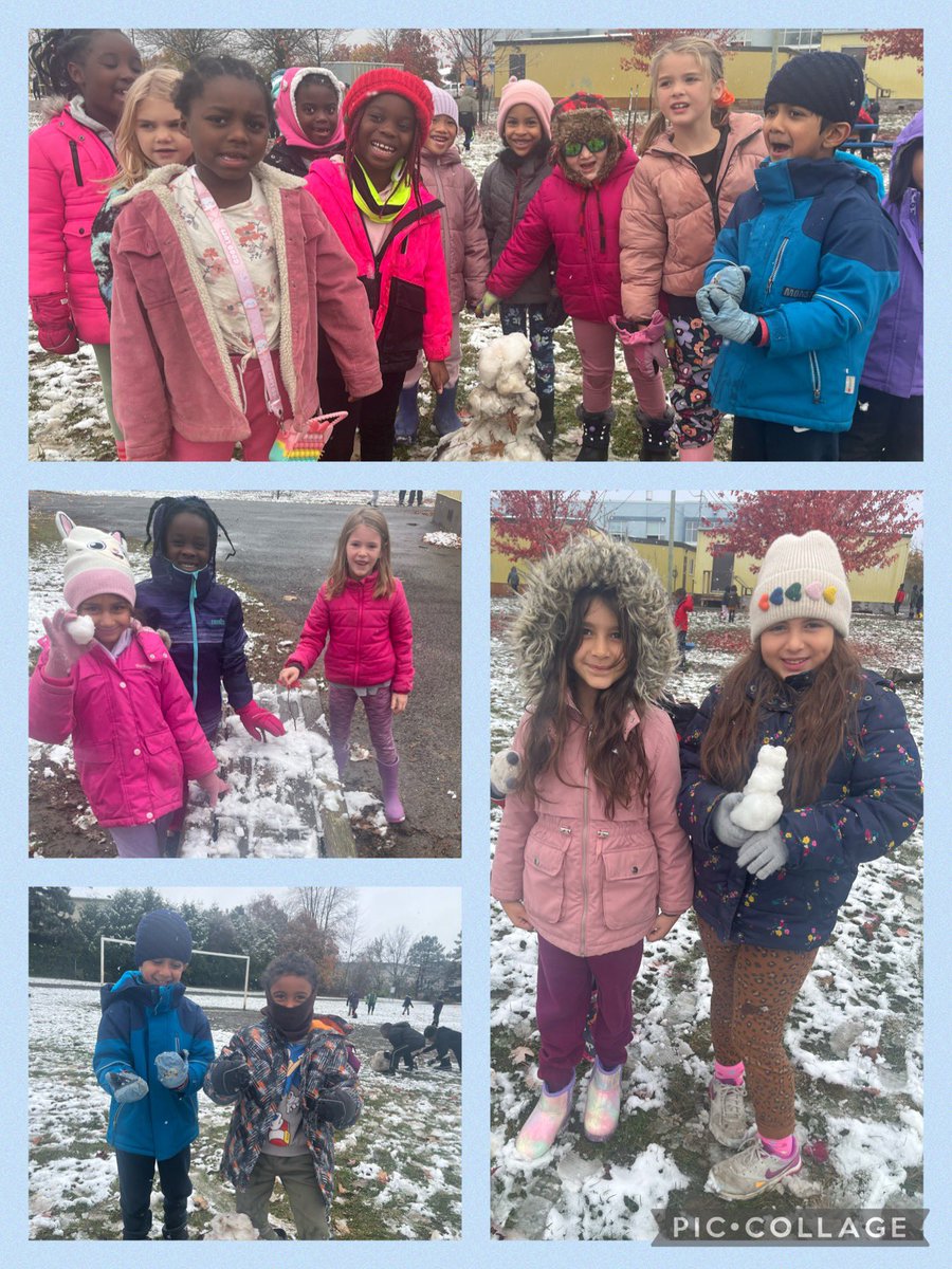 The first snow always brings so much excitement and new ways to play at recess ☃️
