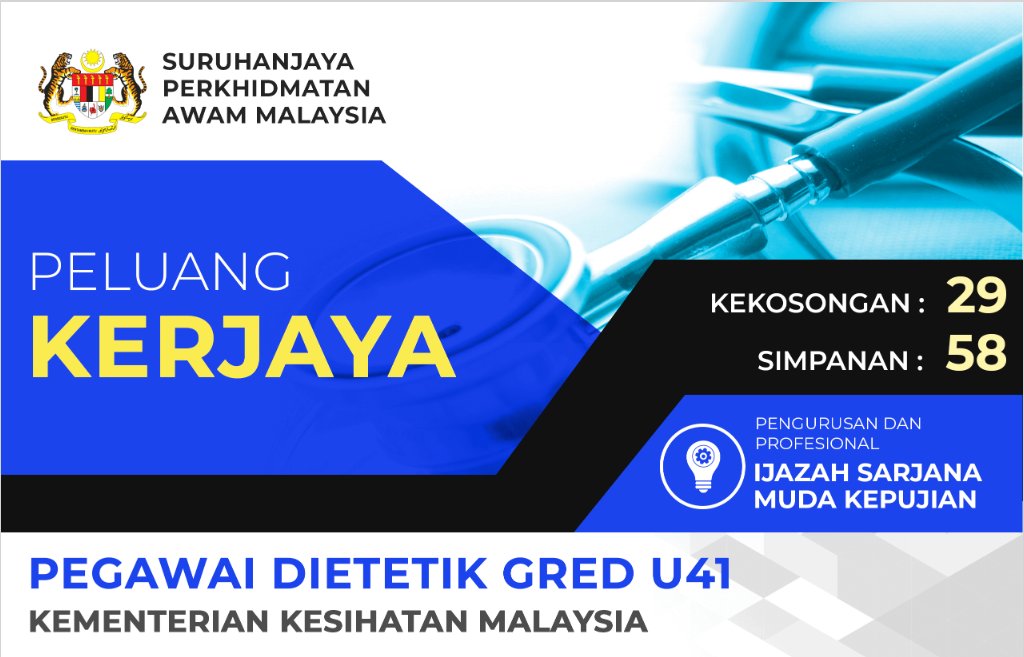 JAWATAN KOSONG Kementerian Kesihatan Malaysia 1. PEGAWAI Dietetik U41 (kekosongan 29) Tarikh tutup:2 Nov 2023 Maklumat lanjut perjawatan: iklanjawatankosong.org/career-in-the-… P/S: Tolong klik 'Share' , sebarkan dan 'tag' kawan2 yang lain.