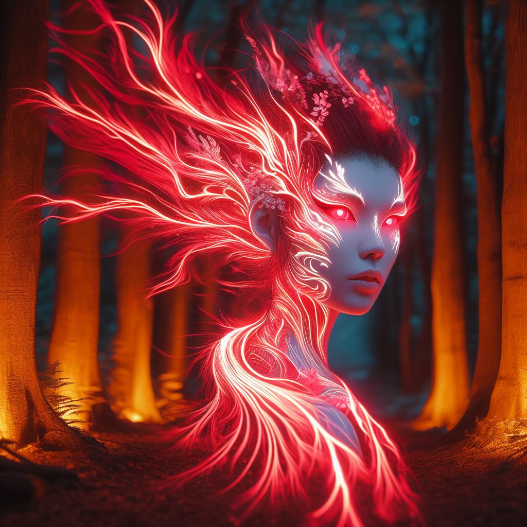 aiartad's tweet photo. 🔥✨ Join the Phoenix Challenge: A beautiful girl in a forest, eyes reflecting galaxies. Witness the magic as a fiery phoenix bursts forth, outlined in neon red, amid a golden dreamscape. Dare to rise! 🌟🔥🍃 #PhoenixChallenge #IgniteYourSpirit #art #ai #digitalart #generativeart https://t.co/PEnHPrZfGa