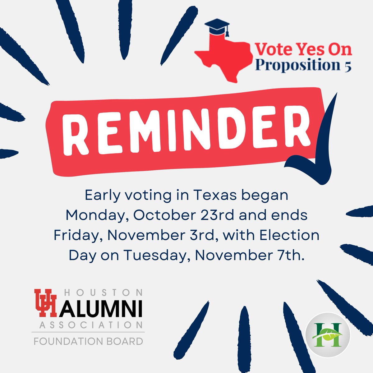 HogueLandscape's tweet photo. ✔ VOTE YES ON PROPOSITION 5!
https://t.co/uMkaVcINz8 #universityofhouston #UHCoogs #VOTE @UHouston https://t.co/3X6v1ViGHc