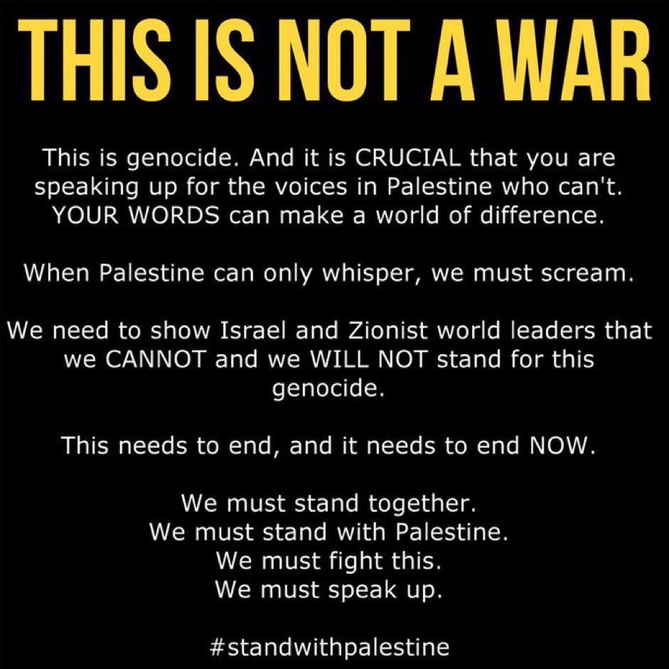 ARMYTEAMID's tweet photo. DON'T BE SILENT AND SPEAK UP! DON'T STOP TALKING ABOUT GAZA! LET'S PRAY FOR PALESTINE🇵🇸

ITS A HUMANITARIAN DUTY
#StopGenocideInGaza 
#CeaseFireInGaza 
#starlinkforgaza
#CeasefireNOW https://t.co/kk8HuDOoFa