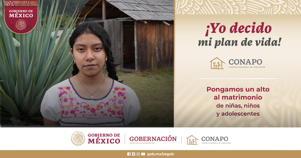 LicCbt's tweet photo. Los matrimonios y uniones infantiles tempranas y forzadas violentan los derechos de niñas y adolescentes e interrumpen su pleno desarrollo.

Nadie debe ser forzada a casarse o unirse.   #YoDecidoMiPlanDeVida https://t.co/JqFcodiWDo